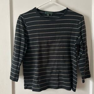 Ralph Lauren Black and White Striped Shirt